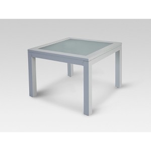 Avalon Patio Side Table with Printed Glass Top Gray - Project 62