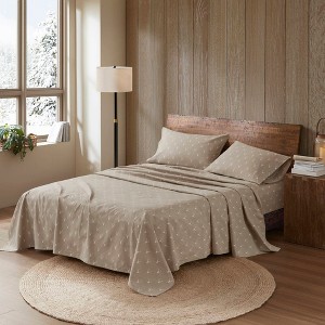 NicBex 3 Pieces All Size Pure Cotton Flannel Full-Covered Printed Flat Sheet Set Bedding Set,OEKO-TEX Certified,Machine Washable - 1 of 4