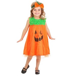 HalloweenCostumes.com Shimmering Pumpkin Toddler Costume - 1 of 4