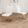 NicBex Modern Dining Chairs with Faux Leather Padded Seat,Armless Chairs with Chrome Metal Legs for Kitchen,Living Room - 2 of 4