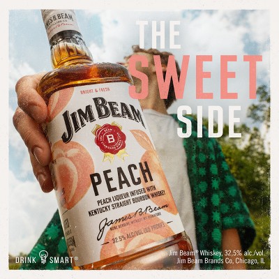 Jim Beam Peach Flavored Bourbon Whiskey - 1.75L Bottle