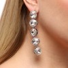 SOHI Women's Crystal Silver Casual Drop Earrings - 4 of 4