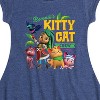 Girls' - Santiago of The Sea - Kitty Cat Crew Fit & Flair Cap Sleeve Dress - 2 of 3