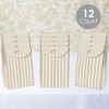 Big Dot of Happiness Tan Stripes - Simple Gift Favor Bags - Party Goodie Boxes - Set of 12 - 2 of 4