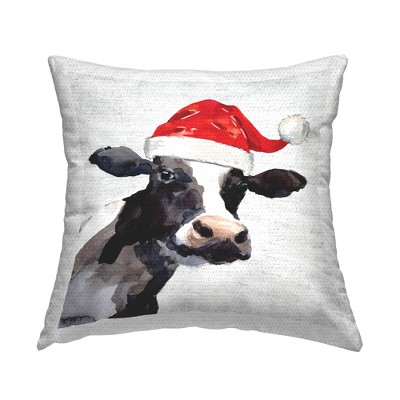 Stupell Industries Farmhouse Santa Cow Country Animal