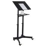 Mount-It! Mobile Standing Height Desk, Portable Podium and Rolling Presentation Lectern, Laptop Stand Up Desk with Caster Wheels