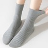 Anna-Kaci Women's Ribbed Crew Socks with Elasticized Top Cuff for Swollen Feet Non-Binding Comfortable Fit 3-Pack - 4 of 4