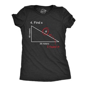 Find X T Shirt Funny Sarcastic Nerdy Math Test Teacher Tee for Women - Crazy Dog Women's T Shirt - 1 of 4
