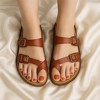 CUSHIONAIRE Pluto Cork Footbed Summer Sandals for Women 2025 Comfortable Slides with Adjustable Buckles, Toe Loop & Stitched Design - 2 of 4