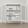 Eddison Mesh 2 Door Storage Cabinet Pure White - South Shore: Metal Frame, Adjustable Shelves, Wall Anchor - 4 of 4