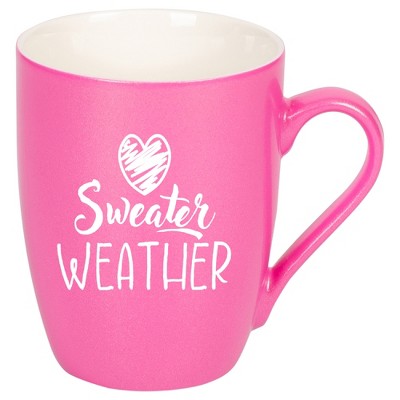 Elanze Designs Sweater Weather Princess Pink 10 ounce New Bone China Coffee Cup Mug
