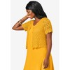Jessica London Women's Plus Size Crochet Shrug - 4 of 4