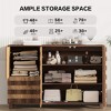 SKRAN 55" Versatile Storage Cabinet Sideboard Cabinet, Coffee Bar with Hand Carved Craftsmanship and Adjustable Shelves for Entryway Living Room - 4 of 4