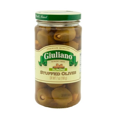 Giuliano Almond Stuffed Olives - 6 pack, 6.5 oz