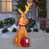Gemmy Christmas Airblown Inflatable Max w/Present Dr. Seuss , 5 ft Tall, Multi - 2 of 4