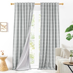 Deconov Blackout Curtains 2 Panels with Back Tab and Rod Pocket - 1 of 4
