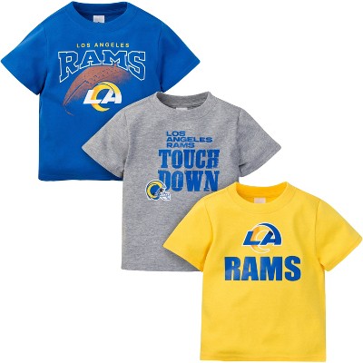 Gerber NFL Infant & Toddler Short Sleeve Tees, 3-Pack, Los Angeles Rams