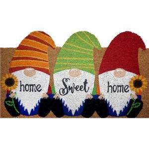 Home Sweet Home Gnome Spring Natural Fiber Coir Doormat 30" x 18" Briarwood Lane - 1 of 3