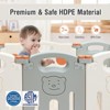 Infans Baby Playpen, 14-Panel Foldable Kids Safety Activity Center Playard w/Locking Gate, Non-Slip Rubber Bases, Adjustable Shape, Portable Design - 3 of 4