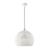 Livex Lighting Chantily 3 - Light Pendant in  White/Brushed Nickel - 2 of 4