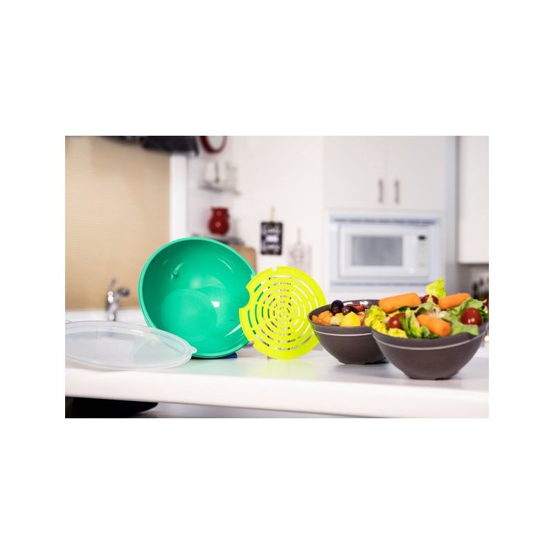 Jokari Fruit and Vegetable Salad Storage Bowl with Slotted Strainer Base Comes with Sealed Lid, 2 of 6