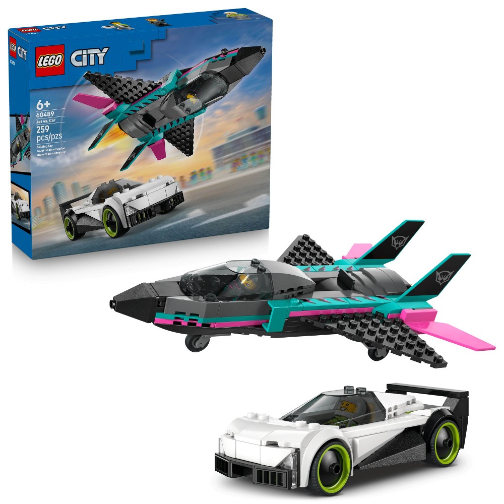 LEGO City Jet vs. Car Building Toys for Kids 60489