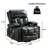 Faux Leather Power Lift Massage Recliner Chair with Heating, Vibration, Side Pockets, and USB Port - 4 of 4