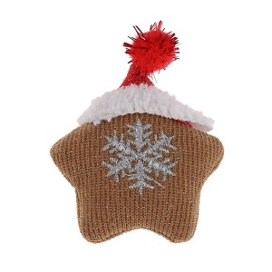 Unique Bargains Christmas Brooches Plush Red Green 2.36"x1.38" 1 Pc - 1 of 4