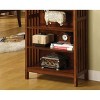 Gorgeous Styling Antique Oak Finish 1pc Media Shelf Solid wood Storage Books 5-Shelves Open Cabinet Shelf - 2 of 4