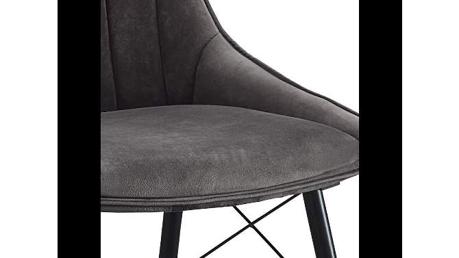 24&#34; Abraham Accent Chair Gray Fabric/Black Finish - Acme Furniture, 2 of 7, play video