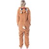 Seven Times Six Rudolph The Red Nosed Reindeer Unisex Adult Fleece Union Suit Pajama Sleepwear Brown - 2 of 4