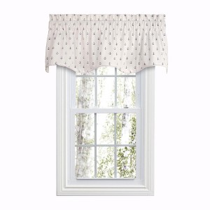Ellis Curtain Voyage Lined Scallop 3" Rod Pocket Valances for Windows 50" x 17" Navy - 1 of 4