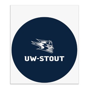 University of Wisconsin  Stout Primary Logo Automotive Car Window Locker Circle Bumper Sticker - 1 of 4
