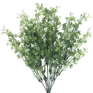 Unique Bargains Home Decor Artificial Plastic Faux Grass Plants 14.8" 4 Pcs - 1 of 4