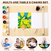 4 In 1 Kids Art Table and Chair Set,Toddler Craft Large Storage Desk with Portable Art Supply Organizer, Drawing Desk, Kids Activity and Study Table - 4 of 4