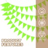 Unique Bargains 49ft Felt Fabric Triangle Bunting Garland Party Banner 1 Pcs - 3 of 4