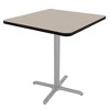 Hampden Furnishings 36" Bennet Collection Square with X Base Dining Table Gray/Gray Nebula - image 2 of 4