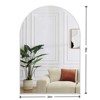 Arched Wall Mirror with Aluminum Frame for Bathroom, Bedroom, Living Room, Entryway - 2 of 4