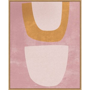 Amanti Art 23"x28" Custom Sun Temple II by Melissa Wang Framed Canvas Wall Art Print: Modern Lithograph, Earth Tones - 1 of 4