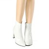 Allegra K Women's Pointed Toe Side Zip Chunky Heels Ankle Booties - 2 of 4