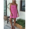 Nmoder Women Slip Dress, Spaghetti Straps Backless Graphic Print A-Line Dress Summer Mini Dress - 3 of 4