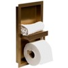 ALFI ABTPNP88-BG Brushed Gold PVD Stainless Steel Recessed Toilet Paper Holder Niche - 3 of 4