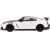 2024 Nissan GT-R Nismo (R35) Brilliant White Pearl with Carbon Hood and Top Limited Ed 1/64 Diecast Model Car by Mini GT - 3 of 4