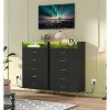 5-Drawer Tall Wood Dresser, Soft-Close Water-Resistant Storage Organizer for Bedroom Hallway Closet - 3 of 4