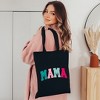 City Creek Prints Bright Mama Block Canvas Tote Bag - 15x16 - Black - 2 of 2
