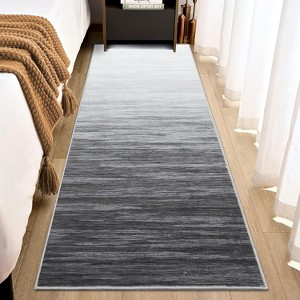 Non Slip Washable Rug - Modern Low Pile Indoor Mat, Stain Resistant & Foldable for Kitchen, Entryway, Living Room, Bedroom - 1 of 4