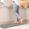 Evideco French Home Goods Jungle Print Kitchen Mats - Non-Slip, Washable, Leaf Design, Available in Two Sizes - 4 of 4