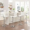 VECELO Set of 2/4 Bar Stools Adjustable Swivel Counter Stools with Back and Arms,  Modern PU Leather for Home Kitchen Stools - 2 of 4