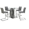 NicBex Dining Table Modern Transparent Tempered Glass Dining Room Table with MDF Base for Dining Room - 2 of 4