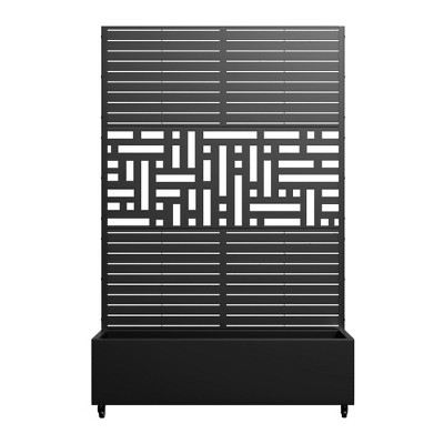 Lirago Iron Arch Mobile Planter Box (1-Piece)-Raised Garden Bed Elevated Planter with Trellis Privacy Screen 38 Gallon Capacity
